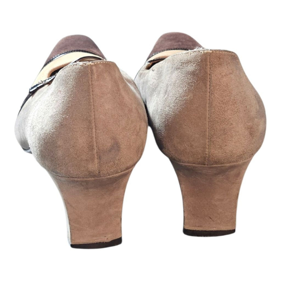 Salvatore Ferragamo Heels Size 9.5 AA Brown Beige - Picture 10 of 15